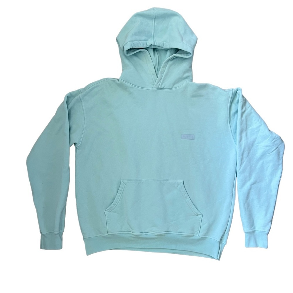 Set Active Oversized Heavyweight Hoodie Sweatshirt Light Turquoise Size Small - Picture 5 of 9